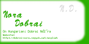 nora dobrai business card